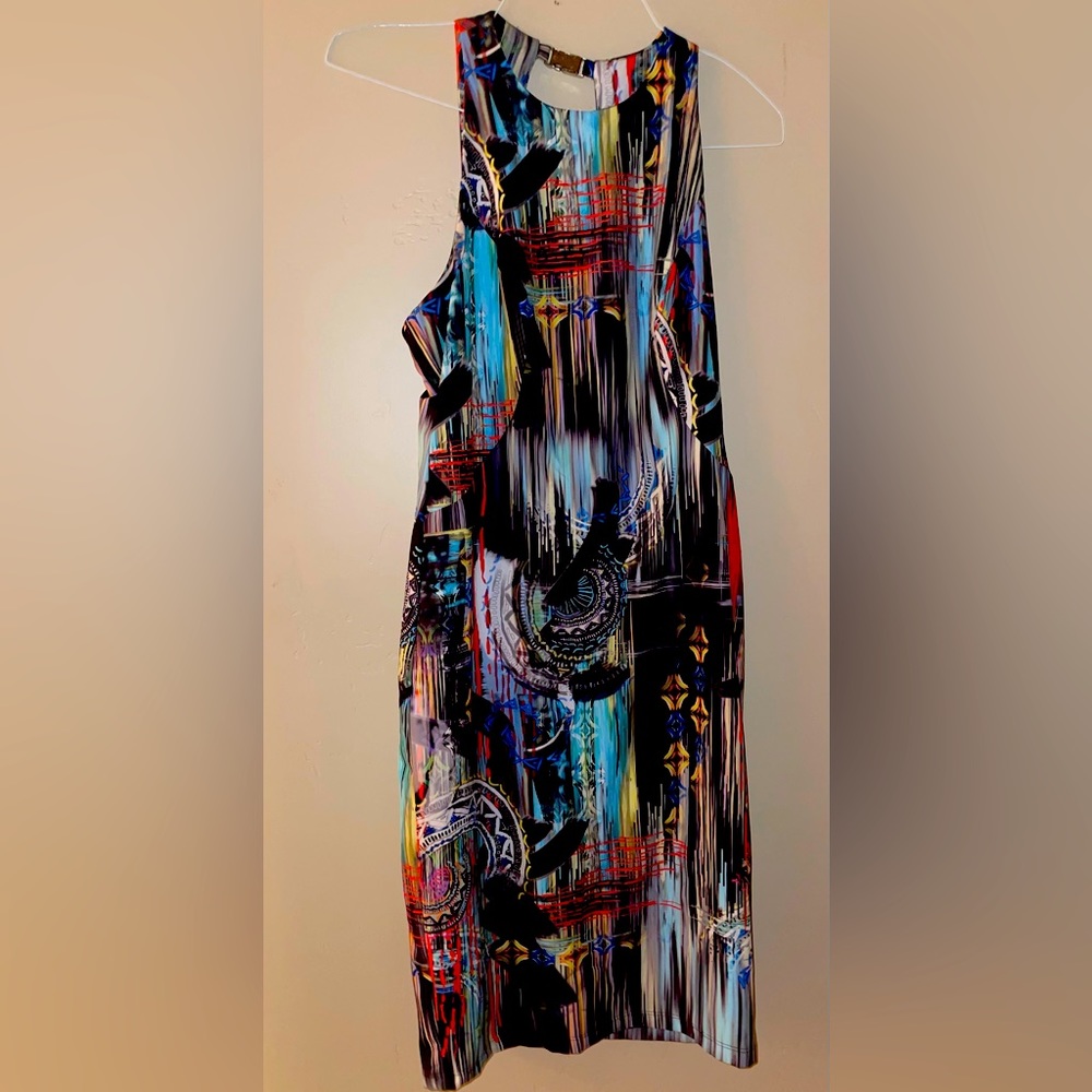 Nicole Miller - New York. Made in the USA, Lined colorful dress.